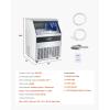 imageVEVOR Commercial Ice Maker Machine 130Lbs24H with 33Lbs Storage 45 Cubes per Cycle Stainless Steel Freestanding ampamp Under Counter Ice Maker with LED Display ampamp SelfCleaning for Home Bar Restaurantwhite