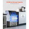 imageVEVOR Commercial Ice Maker Machine 130Lbs24H with 33Lbs Storage 45 Cubes per Cycle Stainless Steel Freestanding ampamp Under Counter Ice Maker with LED Display ampamp SelfCleaning for Home Bar RestaurantBlack