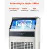 imageVEVOR Commercial Ice Maker Machine 130Lbs24H with 33Lbs Storage 45 Cubes per Cycle Stainless Steel Freestanding ampamp Under Counter Ice Maker with LED Display ampamp SelfCleaning for Home Bar Restaurantwhite