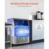 imageVEVOR Commercial Ice Maker Machine 130Lbs24H with 33Lbs Storage 45 Cubes per Cycle Stainless Steel Freestanding ampamp Under Counter Ice Maker with LED Display ampamp SelfCleaning for Home Bar Restaurantwhite