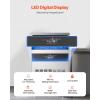 imageVEVOR Commercial Ice Maker Machine 130Lbs24H with 33Lbs Storage 45 Cubes per Cycle Stainless Steel Freestanding ampamp Under Counter Ice Maker with LED Display ampamp SelfCleaning for Home Bar RestaurantSilver