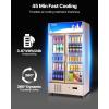imageVEVOR Commercial Merchandiser Refrigerator Triple Glass Doors Cubic Ft Upright Display Beverage Cooler 79quot Tall x 60quot Width Fridge with LED Lighting for Drink Wine Soda Gold 35 cuft23 cuft