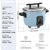 imageVEVOR Commercial Rice Cooker 40Cup Rice Cooker 845 Qt  8 Liter Large Rice Cooker and Warmer with Nonstick Inner Pot Fast Cooking and 24Hour Keep Warm with Rice Cup and Paddle for Restaurant40 CUPS COOKED RICE