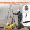 imageVEVOR Confined Space Tripod Kit 1800 lbs Winch Confined Space Tripod 7 Legs and 98 Cable Confined Space Rescue Tripod 328 Fall Protection Harness Storage Bag for Traditional Confined Spaces1800 lbs wHarness
