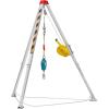 imageVEVOR Confined Space Tripod Kit 1800 lbs Winch Confined Space Tripod 7 Legs and 98 Cable Confined Space Rescue Tripod 328 Fall Protection Harness Storage Bag for Traditional Confined Spaces1800 lbs wHarness