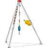 imageVEVOR Confined Space Tripod Kit 1800 lbs Winch Confined Space Tripod 7 Legs and 98 Cable Confined Space Rescue Tripod 328 Fall Protection Harness Storage Bag for Traditional Confined Spaces2600 lbs wHarness