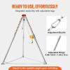imageVEVOR Confined Space Tripod Kit 1800 lbs Winch Confined Space Tripod 7 Legs and 98 Cable Confined Space Rescue Tripod 328 Fall Protection Harness Storage Bag for Traditional Confined Spaces1200lbs