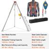 imageVEVOR Confined Space Tripod Kit 1800 lbs Winch Confined Space Tripod 7 Legs and 98 Cable Confined Space Rescue Tripod 328 Fall Protection Harness Storage Bag for Traditional Confined Spaces1200 lbs wHarness