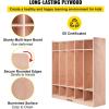 imageVEVOR Cubby Mobile Tray Storage Cabinet 20Compartment Cubby Storage Shelf Cubby Storage Cabinet 4 x 5 Classroom Cubbies Classroom Furniture for Home Daycare and Preschool Natural5Section