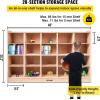 imageVEVOR Cubby Mobile Tray Storage Cabinet 20Compartment Cubby Storage Shelf Cubby Storage Cabinet 4 x 5 Classroom Cubbies Classroom Furniture for Home Daycare and Preschool Natural20Section