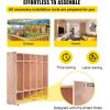 imageVEVOR Cubby Mobile Tray Storage Cabinet 20Compartment Cubby Storage Shelf Cubby Storage Cabinet 4 x 5 Classroom Cubbies Classroom Furniture for Home Daycare and Preschool Natural5Section