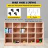 imageVEVOR Cubby Mobile Tray Storage Cabinet 20Compartment Cubby Storage Shelf Cubby Storage Cabinet 4 x 5 Classroom Cubbies Classroom Furniture for Home Daycare and Preschool Natural20Section