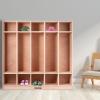 imageVEVOR Cubby Mobile Tray Storage Cabinet 20Compartment Cubby Storage Shelf Cubby Storage Cabinet 4 x 5 Classroom Cubbies Classroom Furniture for Home Daycare and Preschool Natural5Section