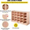 imageVEVOR Cubby Mobile Tray Storage Cabinet 20Compartment Cubby Storage Shelf Cubby Storage Cabinet 4 x 5 Classroom Cubbies Classroom Furniture for Home Daycare and Preschool Natural20Section
