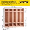 imageVEVOR Cubby Mobile Tray Storage Cabinet 20Compartment Cubby Storage Shelf Cubby Storage Cabinet 4 x 5 Classroom Cubbies Classroom Furniture for Home Daycare and Preschool Natural5Section