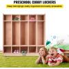 imageVEVOR Cubby Mobile Tray Storage Cabinet 20Compartment Cubby Storage Shelf Cubby Storage Cabinet 4 x 5 Classroom Cubbies Classroom Furniture for Home Daycare and Preschool Natural5Section