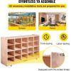 imageVEVOR Cubby Mobile Tray Storage Cabinet 20Compartment Cubby Storage Shelf Cubby Storage Cabinet 4 x 5 Classroom Cubbies Classroom Furniture for Home Daycare and Preschool Natural20Section