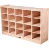 imageVEVOR Cubby Mobile Tray Storage Cabinet 20Compartment Cubby Storage Shelf Cubby Storage Cabinet 4 x 5 Classroom Cubbies Classroom Furniture for Home Daycare and Preschool Natural20Section