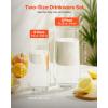 imageVEVOR Drinking Glasses Set 16Piece Crystal Glass Cups Elegant Mixed Glassware Set with 8 Pcs 1826 Oz Highball and 8 Pcs 115 Oz Cocktail Drinkware for Kitchen Beer Smoothie Juice Soda Wine