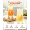 imageVEVOR Drinking Glasses Set 16Piece Crystal Glass Cups Elegant Mixed Glassware Set with 8 Pcs 1826 Oz Highball and 8 Pcs 115 Oz Cocktail Drinkware for Kitchen Beer Smoothie Juice Soda Wine