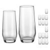 imageVEVOR Drinking Glasses Set 16Piece Crystal Glass Cups Elegant Mixed Glassware Set with 8 Pcs 1826 Oz Highball and 8 Pcs 115 Oz Cocktail Drinkware for Kitchen Beer Smoothie Juice Soda Wine