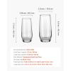 imageVEVOR Drinking Glasses Set 16Piece Crystal Glass Cups Elegant Mixed Glassware Set with 8 Pcs 1826 Oz Highball and 8 Pcs 115 Oz Cocktail Drinkware for Kitchen Beer Smoothie Juice Soda Wine