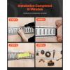 imageVEVOR E Track TieDown Rail Kit 32PCS 5FT ETracks Set Includes 8 Steel Rails ampamp 8 O Rings ampamp 8 TieOffs with DRing ampamp 8 End Caps Securing Accessories for Cargo Motorcycles and Bikes5FT32Pcs