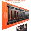 imageVEVOR E Track TieDown Rail Kit 32PCS 5FT ETracks Set Includes 8 Steel Rails ampamp 8 O Rings ampamp 8 TieOffs with DRing ampamp 8 End Caps Securing Accessories for Cargo Motorcycles and Bikes5FT28Pcs