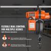 imageVEVOR Electric Chain Hoist 2200 lbs Load Capacity 10 ft Lifting Height 120V Single Phase Overhead Crane with Chain 10 ft Wired Remote Control for Garage Shop Hotel and HomeOrange  Black