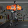 imageVEVOR Electric Chain Hoist 2200 lbs Load Capacity 10 ft Lifting Height 120V Single Phase Overhead Crane with Chain 10 ft Wired Remote Control for Garage Shop Hotel and HomeOrange  Black