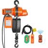 imageVEVOR Electric Chain Hoist 2200 lbs Load Capacity 10 ft Lifting Height 120V Single Phase Overhead Crane with Chain 10 ft Wired Remote Control for Garage Shop Hotel and HomeOrange  Black