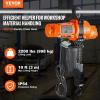 imageVEVOR Electric Chain Hoist 2200 lbs Load Capacity 10 ft Lifting Height 120V Single Phase Overhead Crane with Chain 10 ft Wired Remote Control for Garage Shop Hotel and HomeOrange  Black