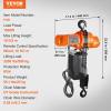 imageVEVOR Electric Chain Hoist 2200 lbs Load Capacity 10 ft Lifting Height 120V Single Phase Overhead Crane with Chain 10 ft Wired Remote Control for Garage Shop Hotel and HomeOrange  Black