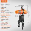 imageVEVOR Electric Chain Hoist 2200 lbs Load Capacity 10 ft Lifting Height 120V Single Phase Overhead Crane with Chain 10 ft Wired Remote Control for Garage Shop Hotel and HomeOrange  Black