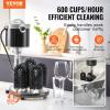imageVEVOR Electric Commercial Glass Washer 5Brush Bar Glass Cleaner 600 CupsHour Wine Glass Cleaning Machine Bar Glass Washer for Champagne Glasses Beer Cups Mugs Perfect for Bars and Cafes