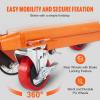 imageVEVOR Electric Lift Table 330 lbs Capacity Single Scissor Lift Table 828 in Height Adjustable Lifting Platform Coffee Table Lift with 4 Wheels for Material Handling and Transportation BlackOrange