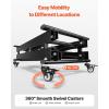 imageVEVOR Electric Lift Table 330 lbs Capacity Single Scissor Lift Table 828 in Height Adjustable Lifting Platform Coffee Table Lift with 4 Wheels for Material Handling and Transportation BlackBlack
