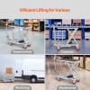 imageVEVOR Electric Lift Table 330 lbs Capacity Single Scissor Lift Table 828 in Height Adjustable Lifting Platform Coffee Table Lift with 4 Wheels for Material Handling and Transportation BlackGray