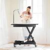 imageVEVOR Electric Lift Table 330 lbs Capacity Single Scissor Lift Table 828 in Height Adjustable Lifting Platform Coffee Table Lift with 4 Wheels for Material Handling and Transportation BlackBlack