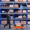 imageVEVOR Electric Lift Table 330 lbs Capacity Single Scissor Lift Table 828 in Height Adjustable Lifting Platform Coffee Table Lift with 4 Wheels for Material Handling and Transportation BlackOrange