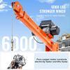 imageVEVOR Electric Pickup Truck Crane 1100 lbs Folding TruckMounted Bed Crane with Electric Winch 3500 lbs 360 Swivel for Lifting Goods in Construction Factory2200 lbs with Electric Winch 6000 lbs