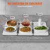 imageVEVOR Electric Warming Tray Food Warming Trays for Buffet Warming Trays with Adjustable Temperature Control Portable Tempered Glass Food Warmer Hot Plate Perfect for Parties Catering HolidaysWhite