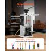 imageVEVOR Electric Wire Stripping Machine 006157 Automatic Stripper 370 W 88 ftmin With Extra Manual Crank 11 Channels Copper StripperHand Crank or Drill Powered