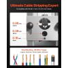 imageVEVOR Electric Wire Stripping Machine 006157 Automatic Wire Stripper Machine 750 W 98 ftmin Wire Stripper with Visible Stripping Depth Reference 10 Channels Electric Wire Strip MachineHand Crank or Drill Powered