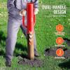 imageVEVOR Fence Post Driver Heavy Duty T Post Driver with Handles Metal Manual Pounder Rammer for UChannelWooden Fence Fits TPosts with Inner Diameter up to 61inIdeal for Farm Garden Yard27 14LB