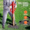 imageVEVOR Fence Post Driver Heavy Duty T Post Driver with Handles Metal Manual Pounder Rammer for UChannelWooden Fence Fits TPosts with Inner Diameter up to 61inIdeal for Farm Garden Yard411 22LB