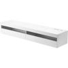 imageVEVOR Floating TV Stand 71 in Wall Mount Entertainment Center with Power Outlet ampamp LED Lights Modern Floating TV Shelf with Semi Door Storage Cabinet for DVD Player Cable Box Game Console BlackWhite