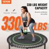 imageVEVOR Foldable Mini Trampoline 40 Inch Fitness Rebounder Max Load 330 lbs Exercise Trampoline Stable ampamp Quiet IndoorOutdoor Workout Adults40 Round Bungee cords