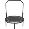 imageVEVOR Foldable Mini Trampoline 40 Inch Fitness Rebounder Max Load 330lbs Exercise Trampoline Stable ampamp Quiet Trampoline with 4 Level Height Adjustable Foam Handle for Adults IndoorGarden Workout40 Round Bungee cords Handle