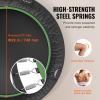 imageVEVOR Foldable Mini Trampoline 40 Inch Fitness Rebounder Max Load 330lbs Exercise Trampoline Stable ampamp Quiet Trampoline with 4 Level Height Adjustable Foam Handle for Adults IndoorGarden Workout40 Round Springs Handle